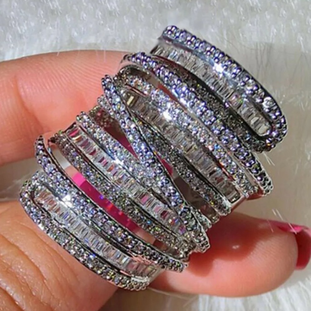 NEW 💎6.4 CT Luxury Princess Cut Diamond Ring
